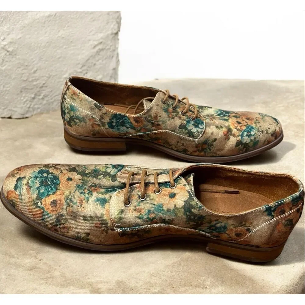 Polar Fox Paco Oxford Derby Dress Shoes Floral Size 13
